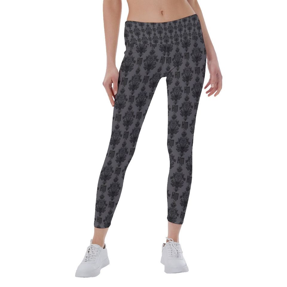 Haunted Mansion Leggings , Gothic Fitness Pants