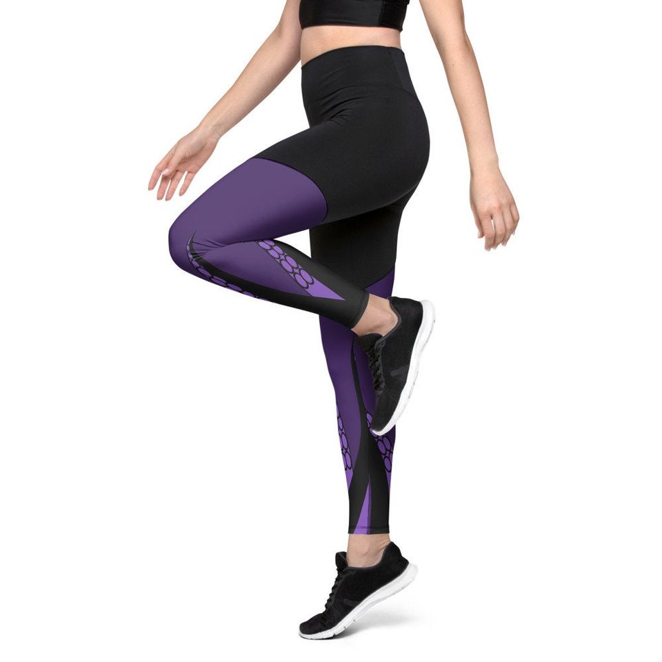 Purple Tentacles Sports Leggings