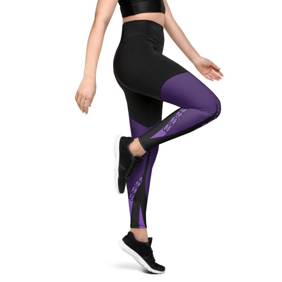 Purple Tentacles Sports Leggings