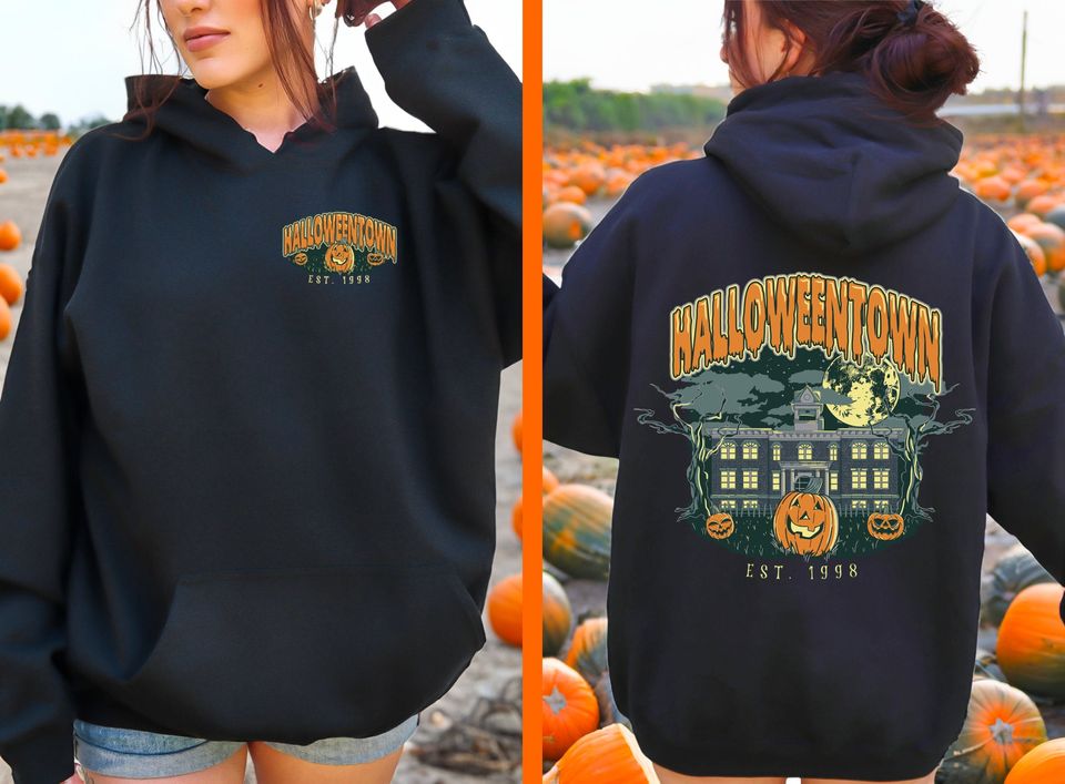 Halloween Town Hooded  Soft Cozy Hoodie