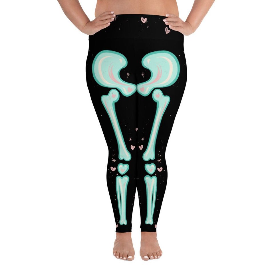 Adorabones Black & Seafoam Leggings