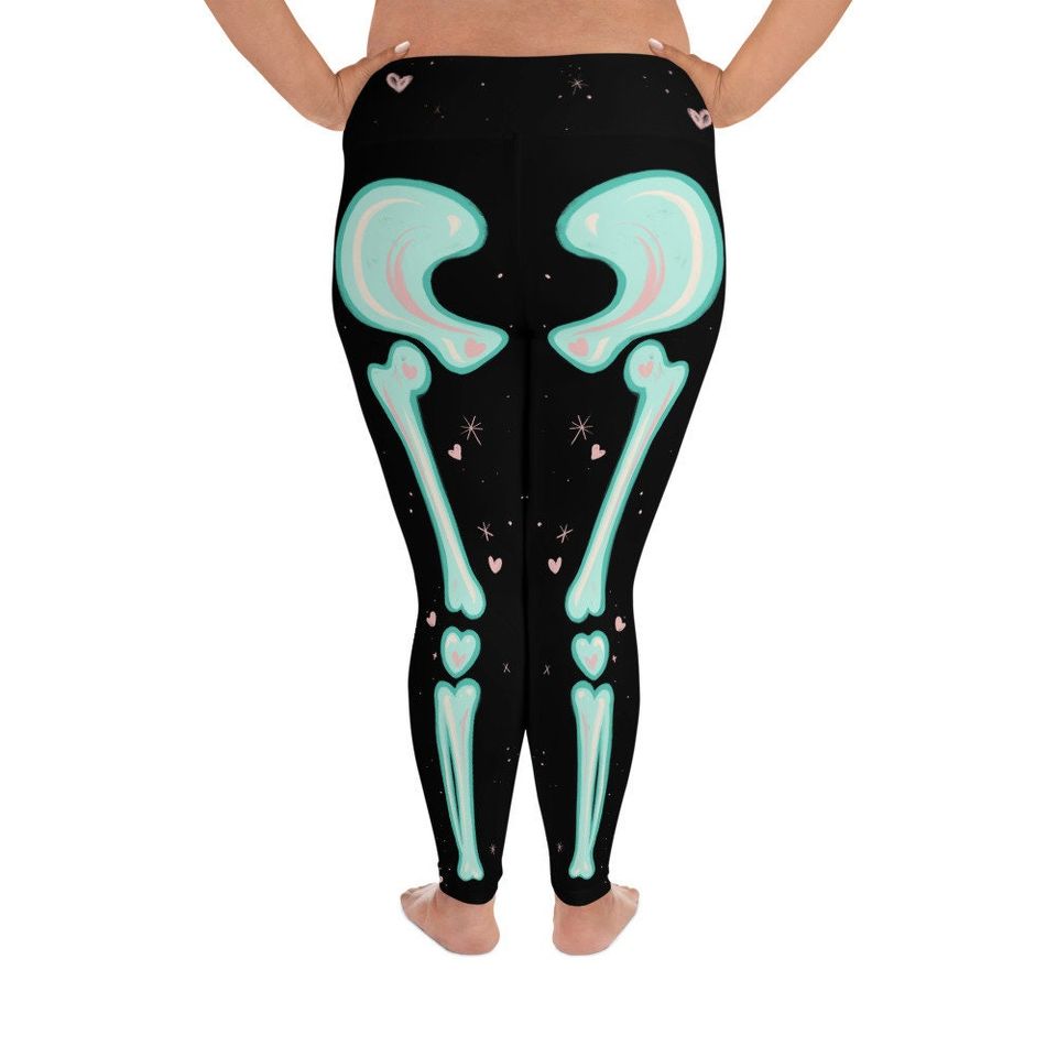 Adorabones Black & Seafoam Leggings