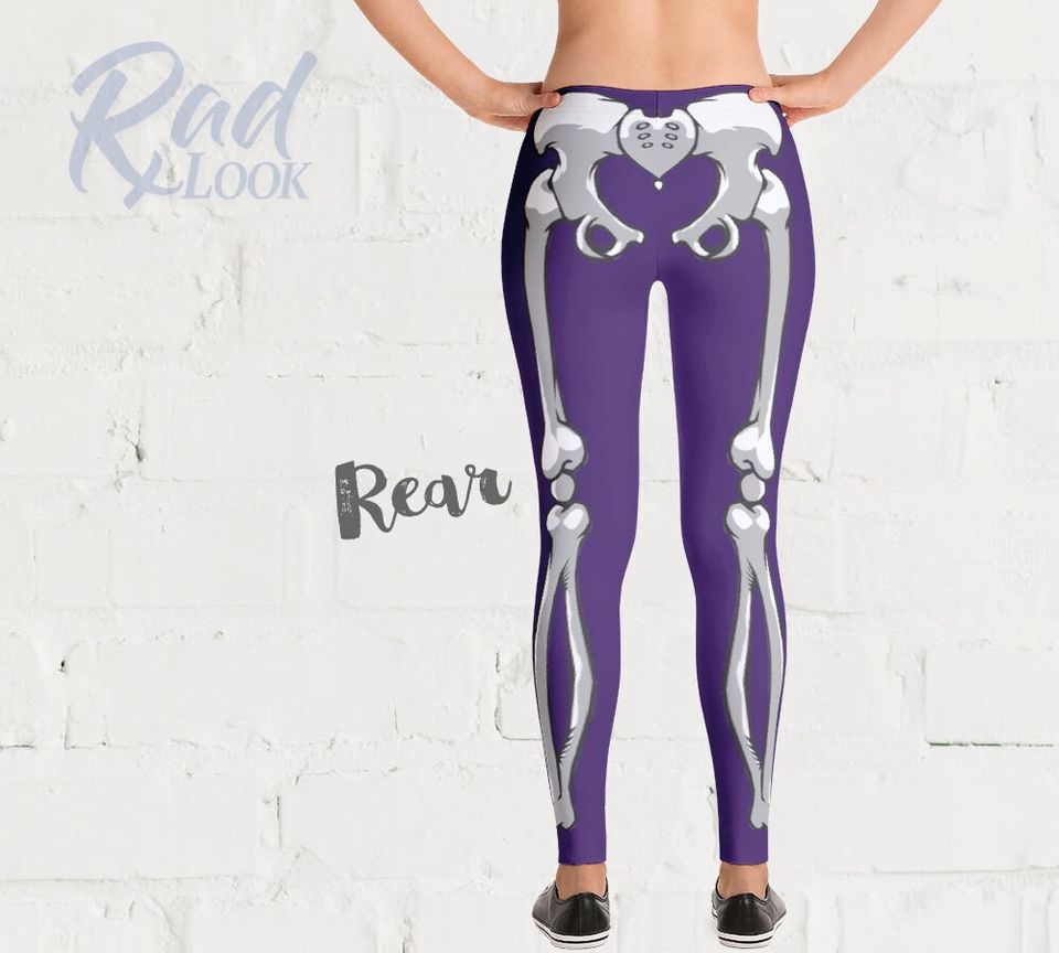 Radiology X-Ray Tech Purple Skeleton Leggings - Yoga Pants