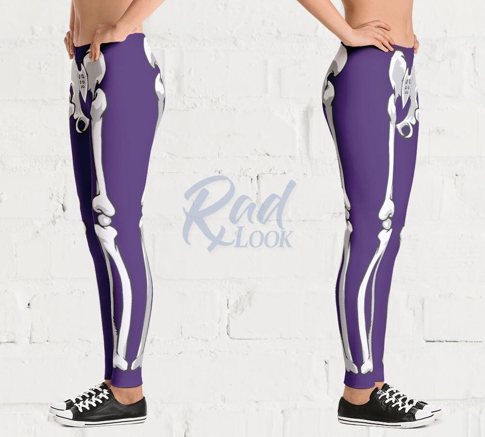 Radiology X-Ray Tech Purple Skeleton Leggings - Yoga Pants