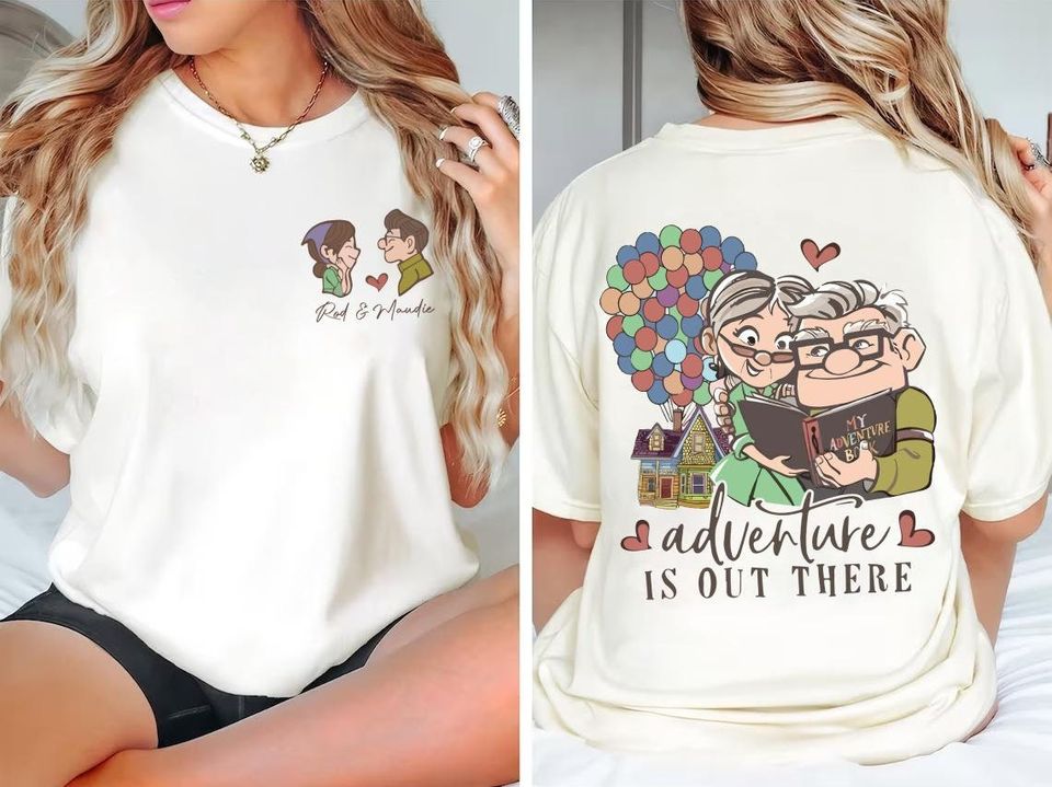 Two-sided Disney Up Shirt, Personalized Carl And Ellie Shirt
