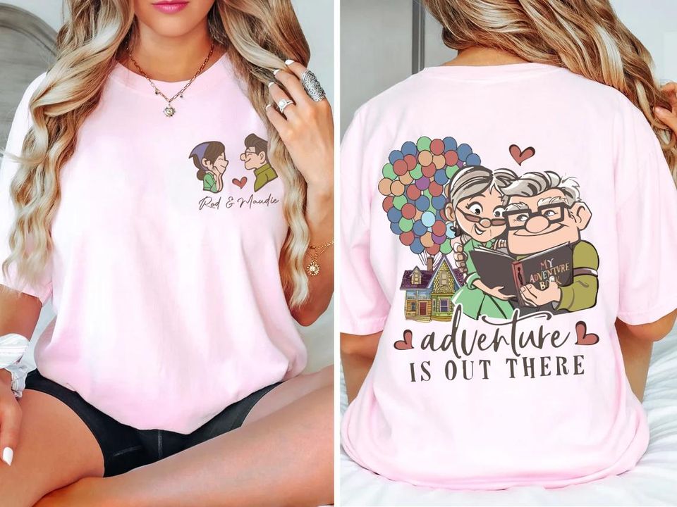 Two-sided Disney Up Shirt, Personalized Carl And Ellie Shirt