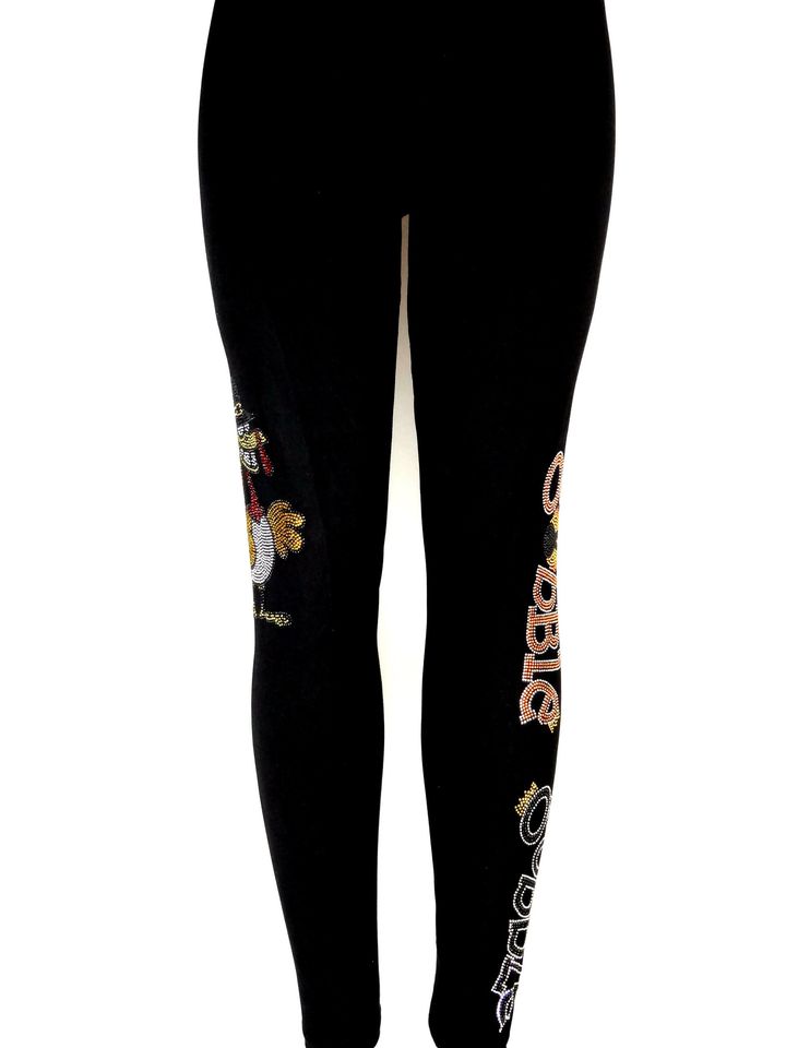 Regular Size Full Length Leggings Embellished Rhinestone Thanksgiving