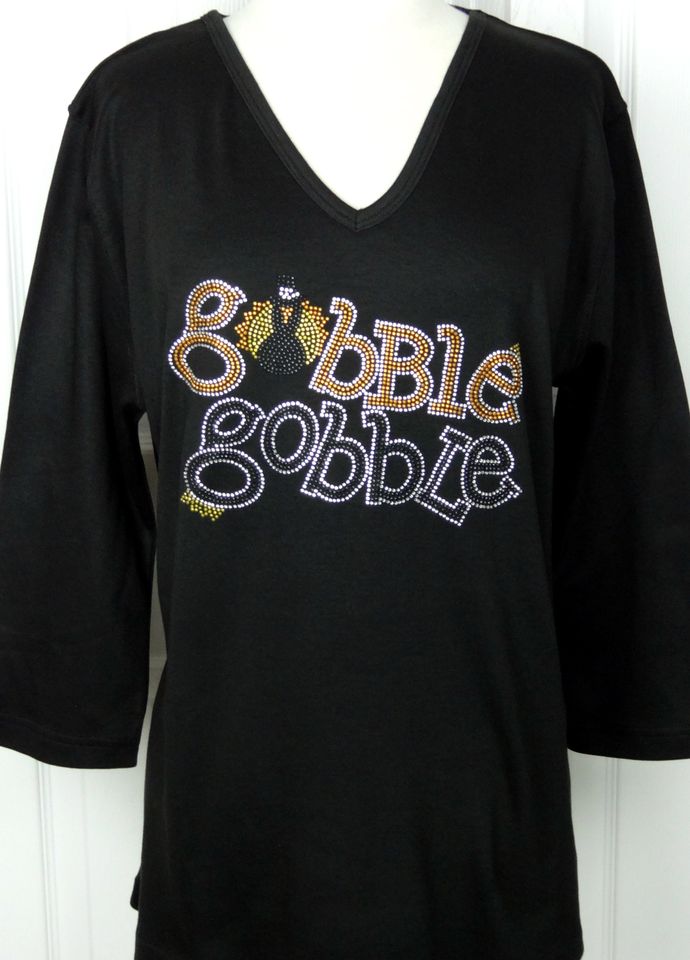 Regular Size Full Length Leggings Embellished Rhinestone Thanksgiving