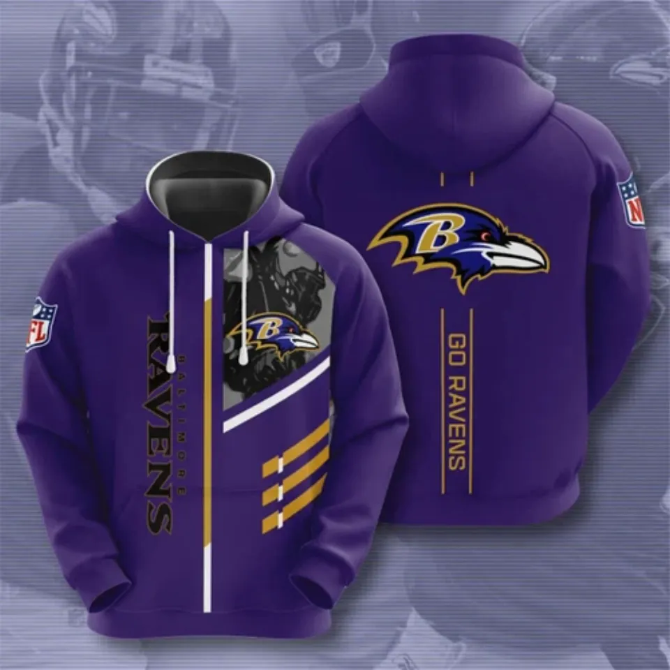 Baltimore Ravens Hoodies Men's Hooded Sweatshirts Pullover Jacket Coat