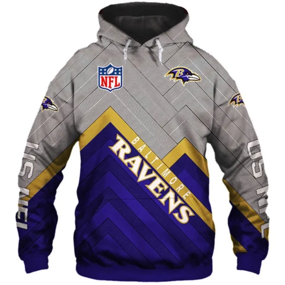 Baltimore Ravens Hoodies Men's Hooded Sweatshirts Pullover Jacket Coat