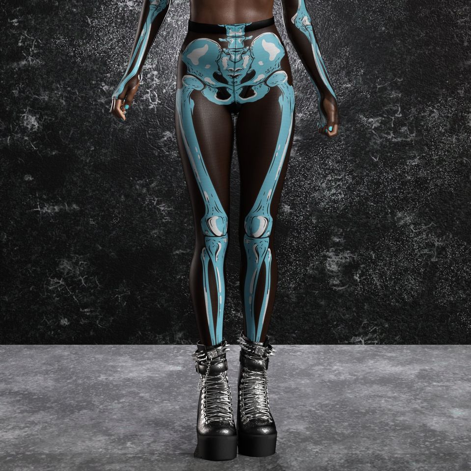 Skeleton Leggings Women, Mesh Halloween Leggings Women