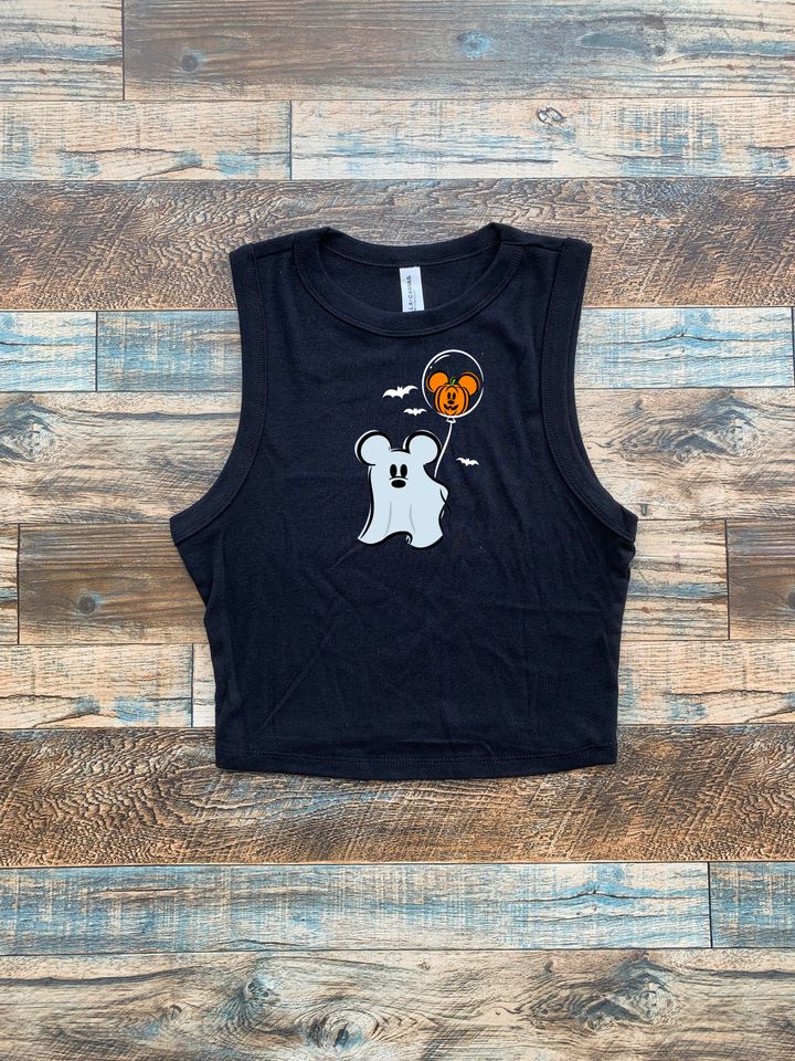 Ghost Mickey Crop Tank, Disney Ghost tank