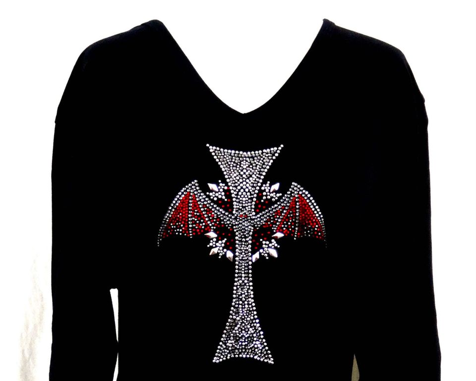 Plus Size Full Length Leggings Embellished Rhinestone and Silver Stud Halloween