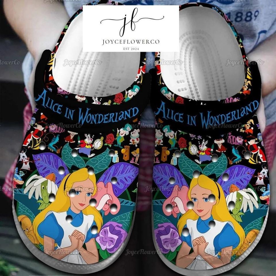 90s Alice In Wonderland Clogs, Disney Alice Women Sandals, WDW Disneyland Slippers, Disney Trip Outfit, Halloween Gift, Birthday Gift