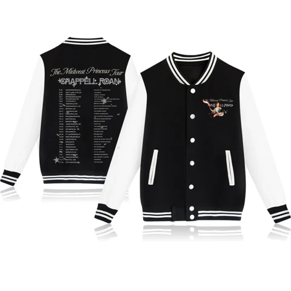 Chappell Roan The Midwest Princess Tour Date Times  Baseball Jacket