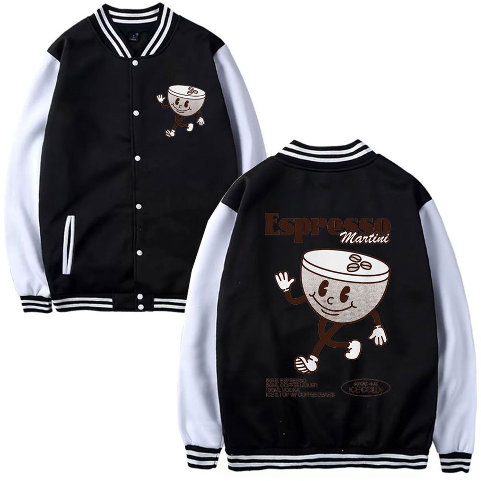 Funny Espresso Martini Cocktail Baseball Jacket