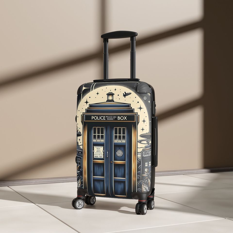 Police Booth - Doctor Who Inspired Unique Design - Suitcase-Travelcase