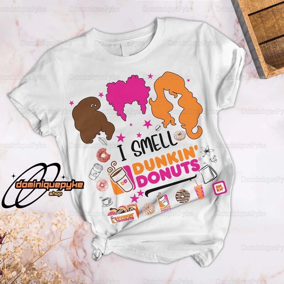 Halloween Dunkin Donuts T-Shirt And Pants, Hocus Pocus Pajamas, Dunkin Donuts Pajamas Set, Sanderson Sisters Shirt, Hocus Pocus Shirt