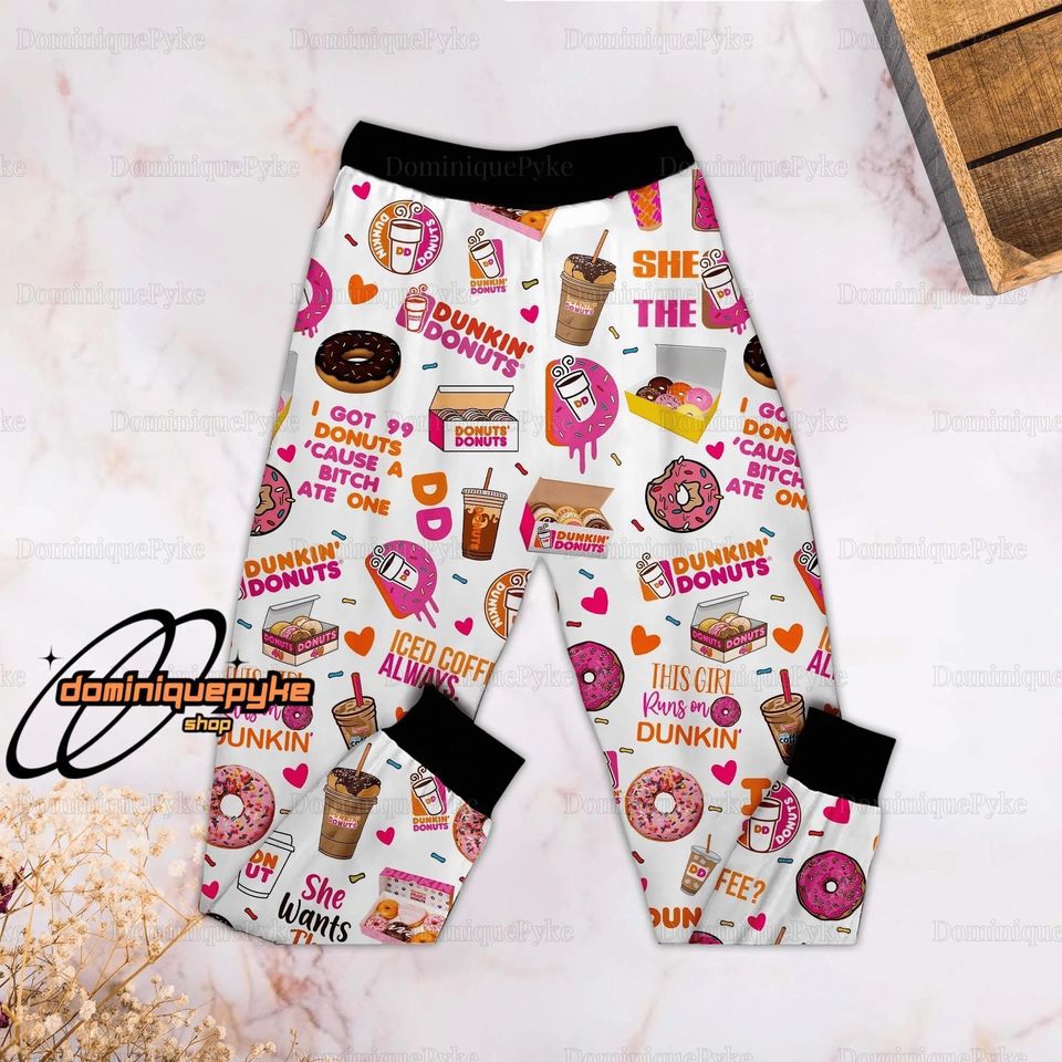Halloween Dunkin Donuts T-Shirt And Pants, Hocus Pocus Pajamas, Dunkin Donuts Pajamas Set, Sanderson Sisters Shirt, Hocus Pocus Shirt