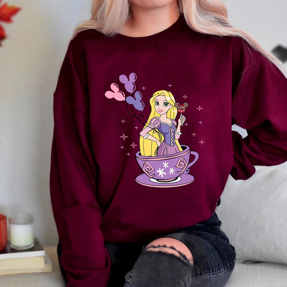 Princess Rapunzel Sweatshirt, Retro Disney Rapunzel Sweatshirt