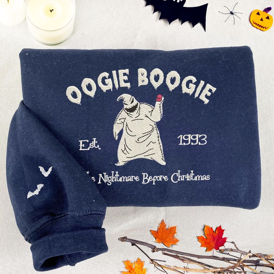 Oogie Boogie Disne.y Hoodie, Halloween Embroidered Sweatshirt