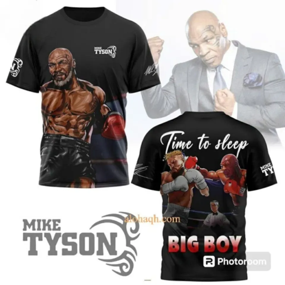 Mike Tyson Time To Sleep Big Boy print 3D T-Shirt