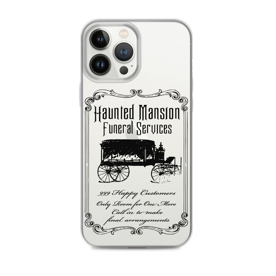 Haunted Mansion Funeral Services Black Print iPhone
