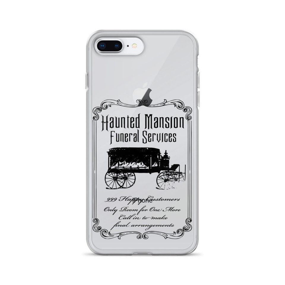 Haunted Mansion Funeral Services Black Print iPhone