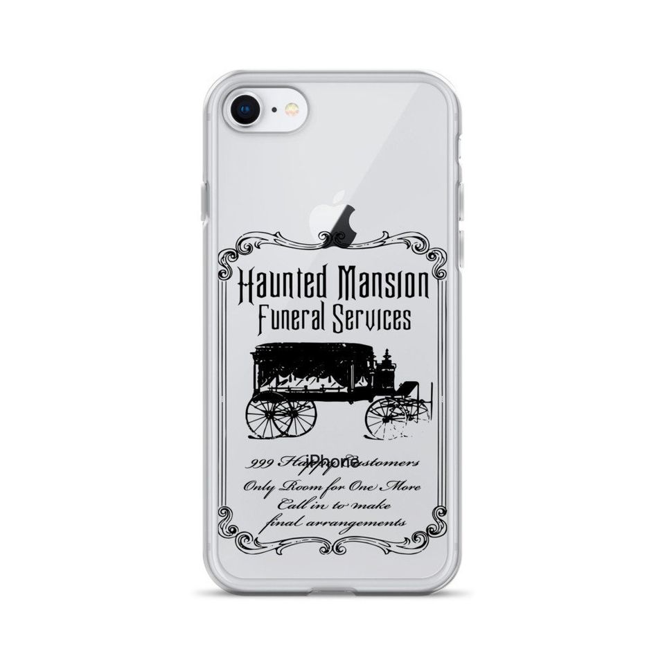 Haunted Mansion Funeral Services Black Print iPhone