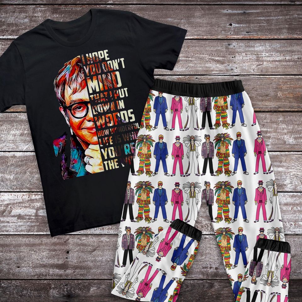 Elton John Pajamas Set, Family Christmas Pajamas Set