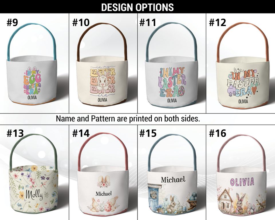 Personalized Easter Basket, Custom Easter Baskets, First Easter Bunny Basket, Easter Egg Basket, Easter Basket Boy & Girl, Easter Tote Bag