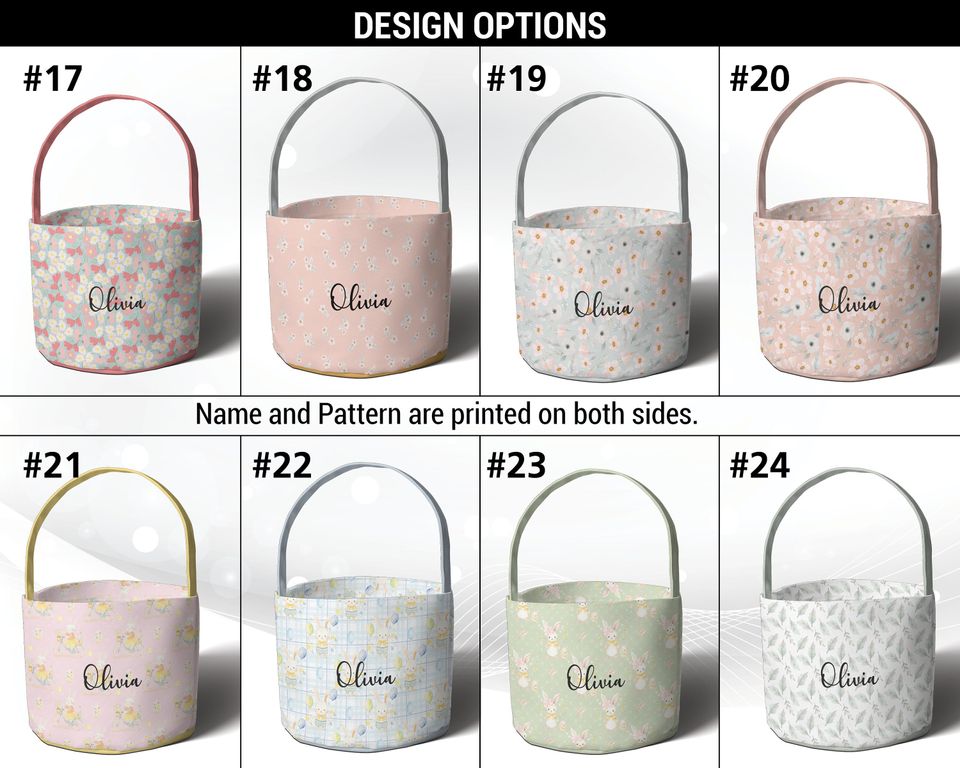 Personalized Easter Basket, Custom Easter Baskets, First Easter Bunny Basket, Easter Egg Basket, Easter Basket Boy & Girl, Easter Tote Bag