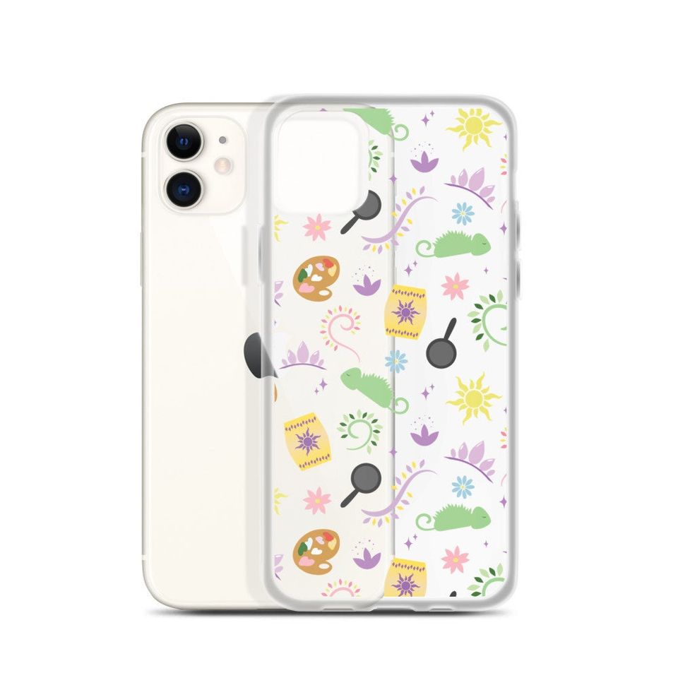 Clear Patterned Tangled iPhone Case, Tangled Pattern, Princess Phone Case