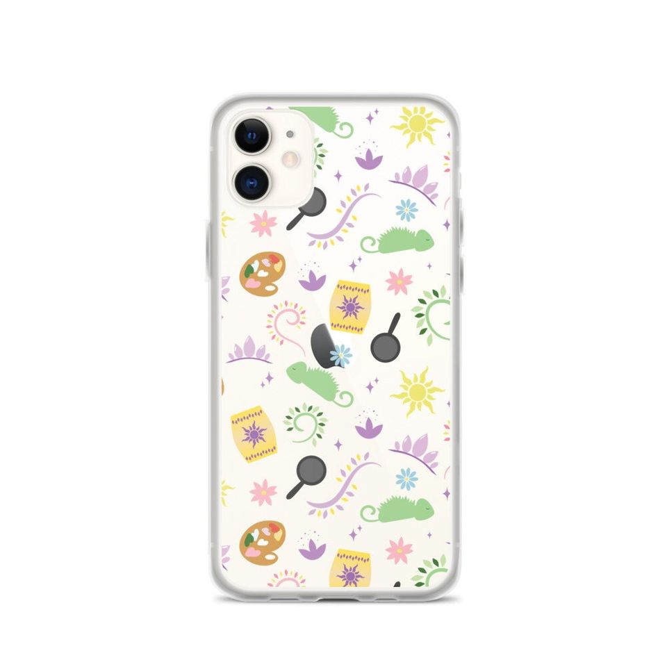 Clear Patterned Tangled iPhone Case, Tangled Pattern, Princess Phone Case