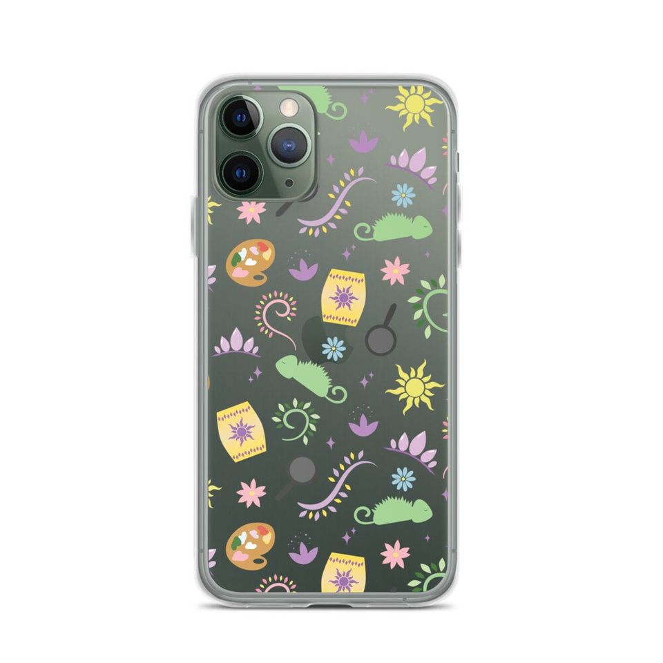 Clear Patterned Tangled iPhone Case, Tangled Pattern, Princess Phone Case