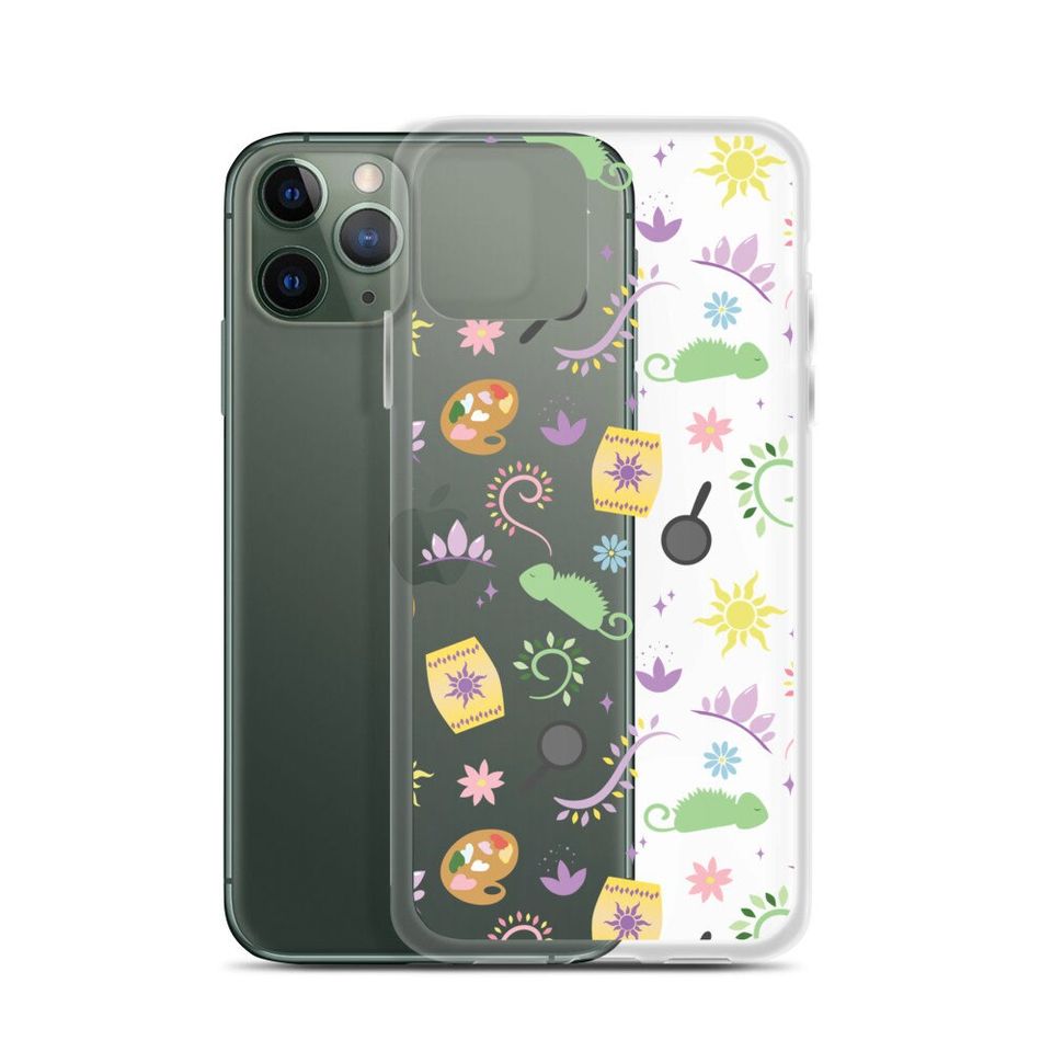 Clear Patterned Tangled iPhone Case, Tangled Pattern, Princess Phone Case