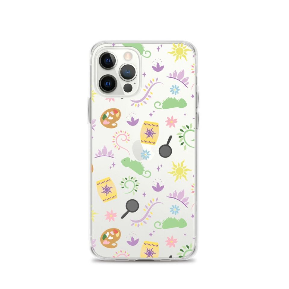 Clear Patterned Tangled iPhone Case, Tangled Pattern, Princess Phone Case