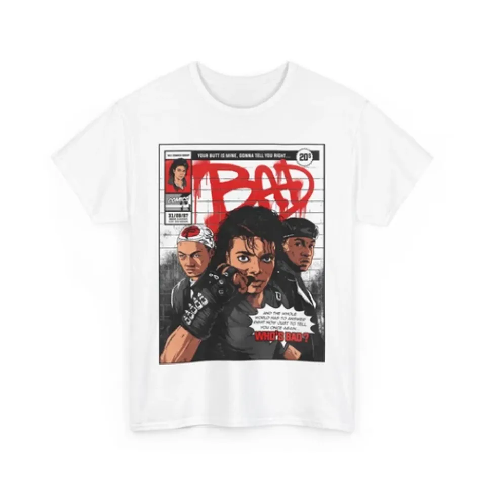 Michael Jackson Bad T shirt Unisex Heavy Cotton Tee