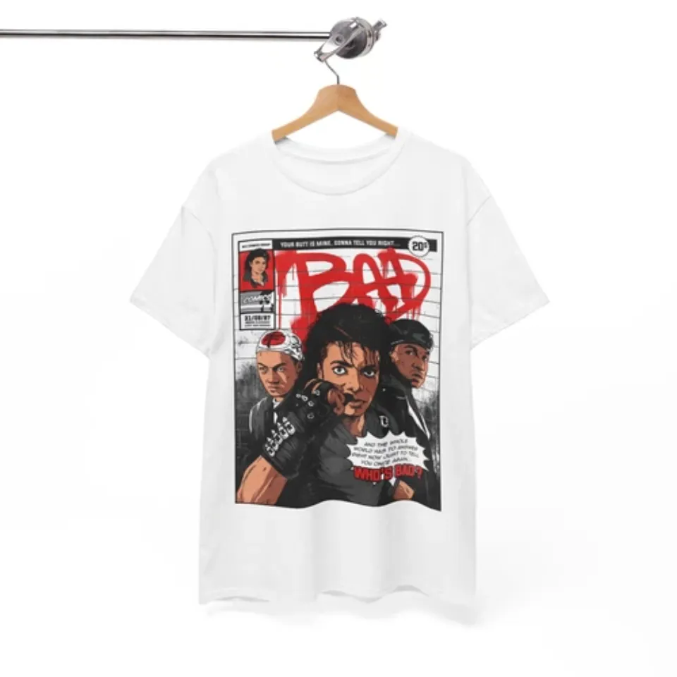 Michael Jackson Bad T shirt Unisex Heavy Cotton Tee