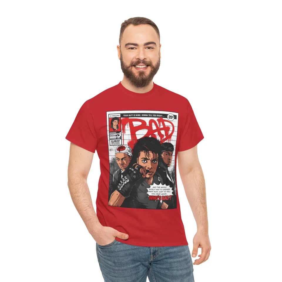 Michael Jackson Bad T shirt Unisex Heavy Cotton Tee