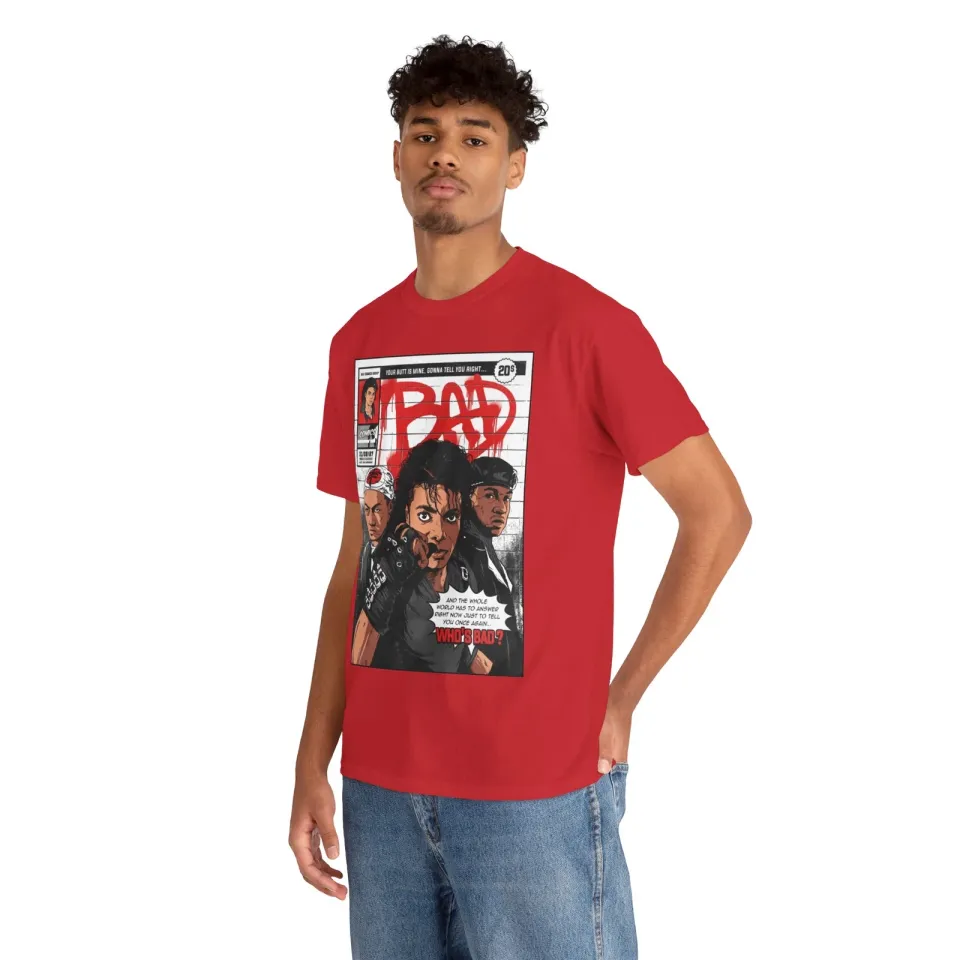 Michael Jackson Bad T shirt Unisex Heavy Cotton Tee