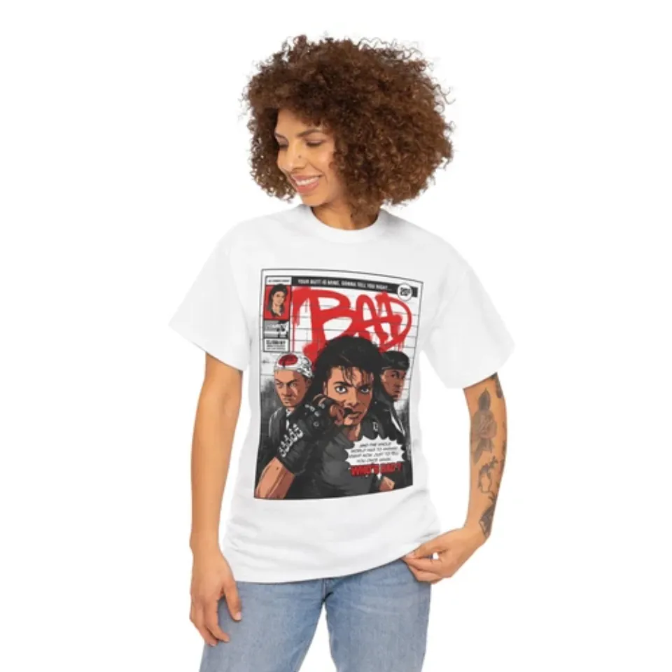 Michael Jackson Bad T shirt Unisex Heavy Cotton Tee