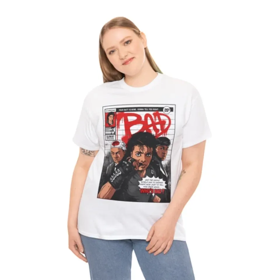 Michael Jackson Bad T shirt Unisex Heavy Cotton Tee