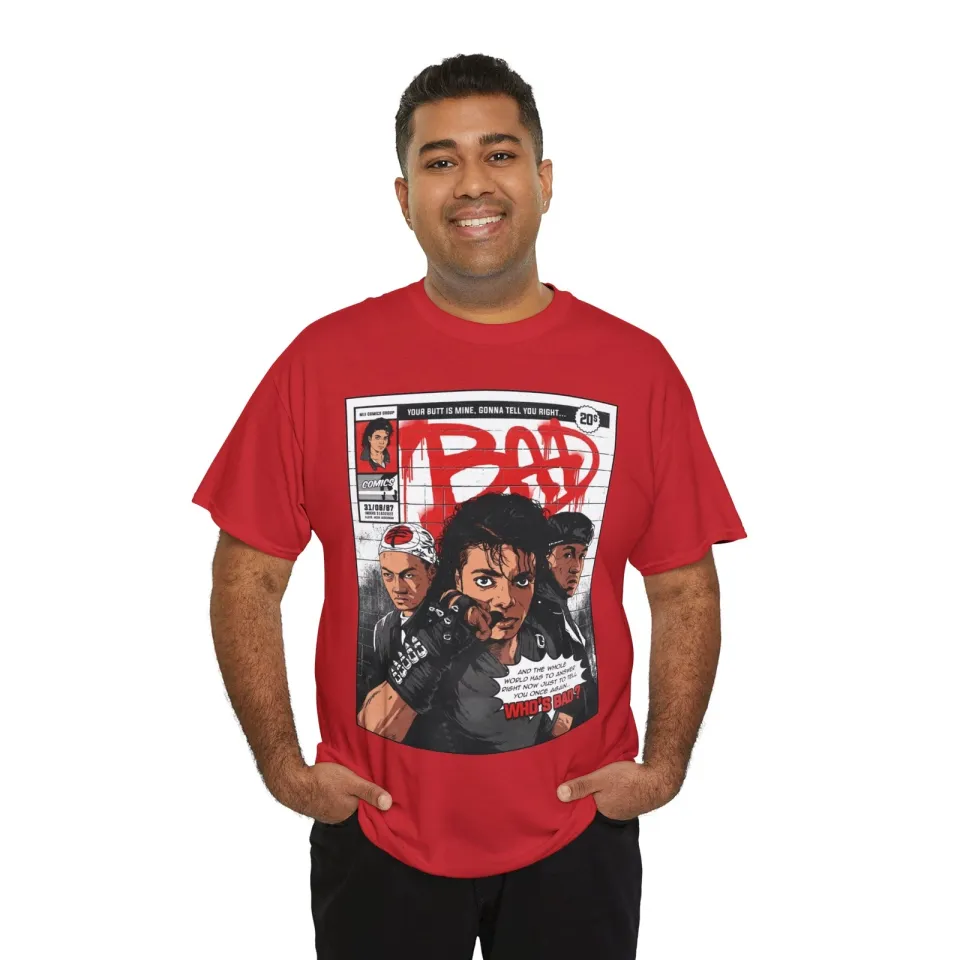 Michael Jackson Bad T shirt Unisex Heavy Cotton Tee