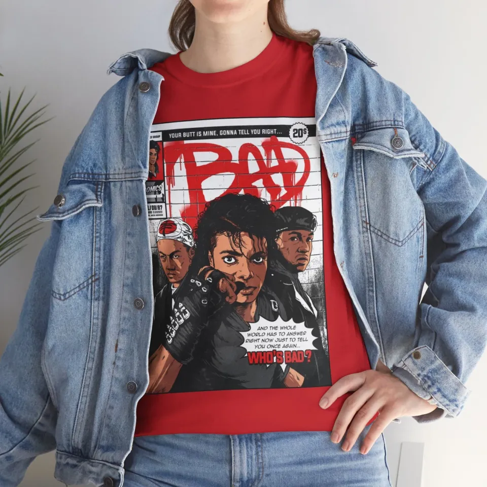 Michael Jackson Bad T shirt Unisex Heavy Cotton Tee