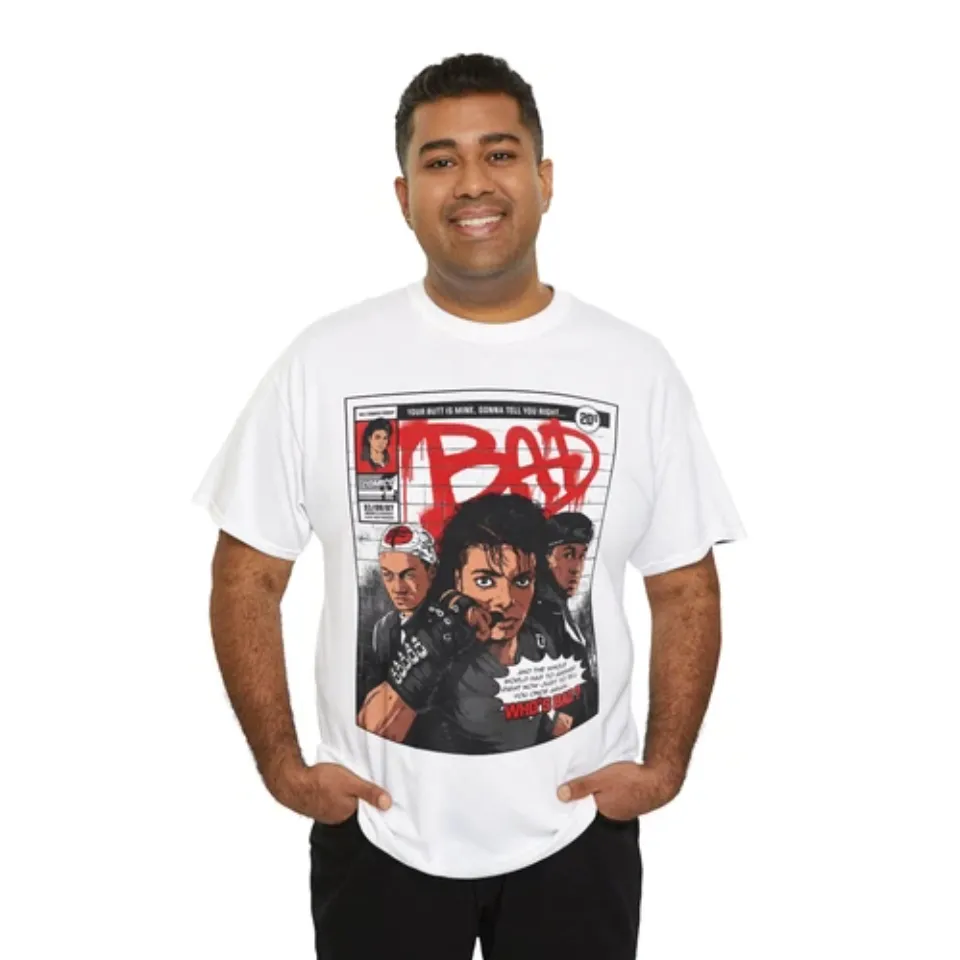 Michael Jackson Bad T shirt Unisex Heavy Cotton Tee