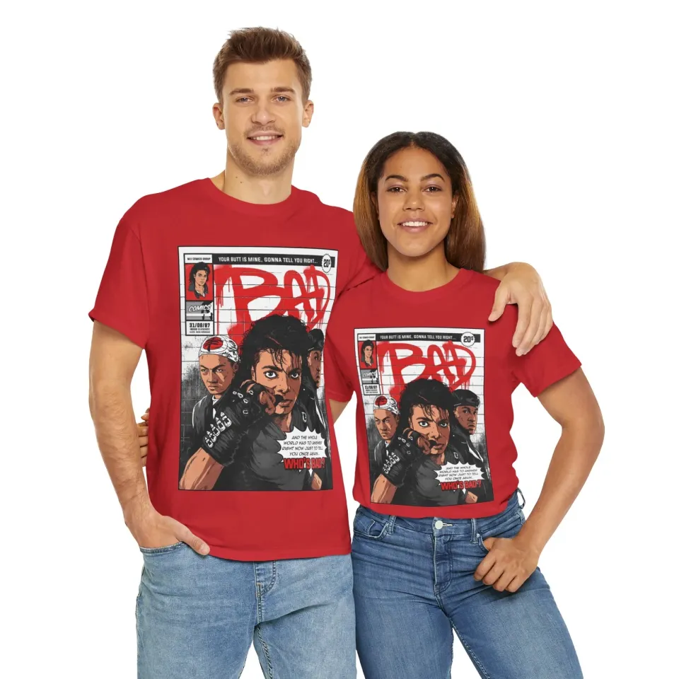 Michael Jackson Bad T shirt Unisex Heavy Cotton Tee