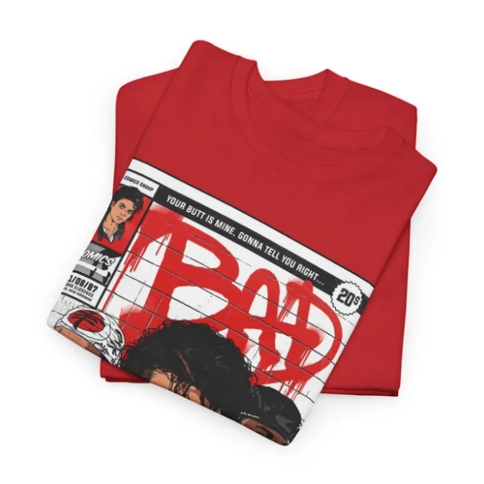 Michael Jackson Bad T shirt Unisex Heavy Cotton Tee