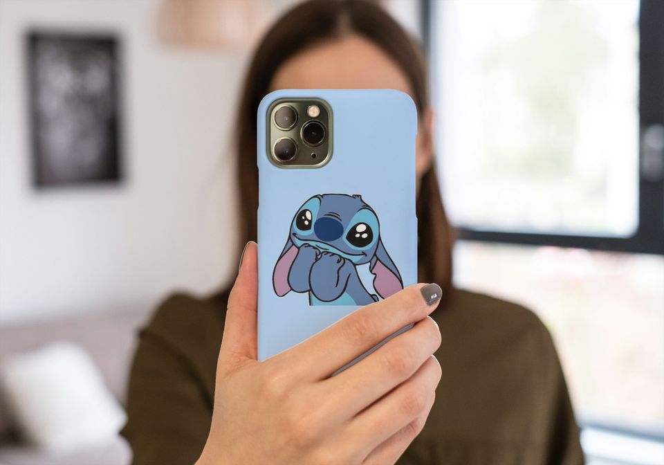 Cute Stitch Phone Case, Cartoon Stitch iPhone Case, iPhone 15
