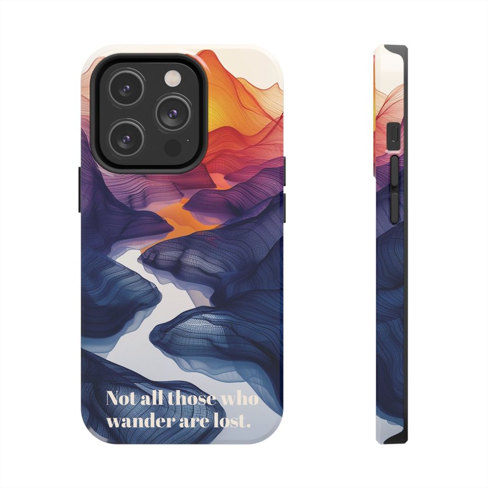 Not Lost JRR Tolkien Quote iPhone Case, Motivational Quote Phone Case